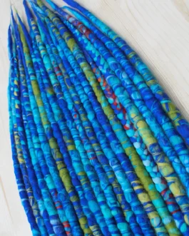Blue Wool Dreadlock Extensions