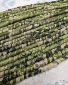 Green wool dreadlock extensions