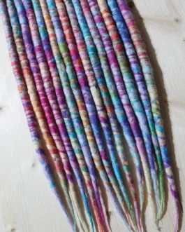 Rainbow Unicorn Wool Dreadlock Extensions