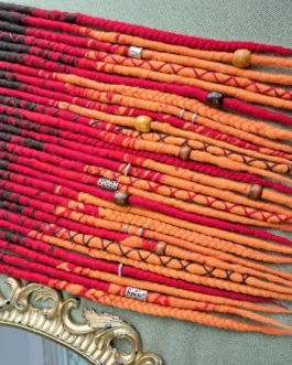 Red Ombre Merino Wool Dreadlocks
