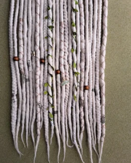 White Fairy Merino Wool Dreadlocks Extensions